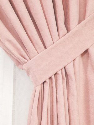Комплект штор  КАНВАС (эффект замши) цвет нежно розовый: 2 шторы по 150 см