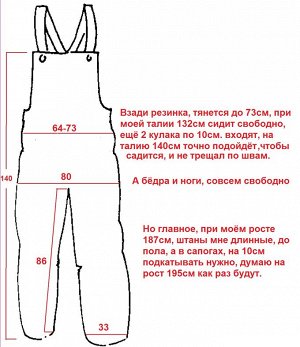 Полукомбинезон зимний большой размер