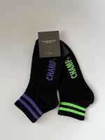 Носки мужские спортивные, средней длинны. Верх - х/б сетка. СИНИЙ. Ю. Корея.