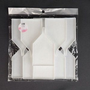 Органайзер-ванночка для бисера и страз, 6x10.5 см, фасовка 15 шт., белый
