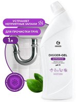 Средство щелочное для прочистки канализационных труб &quot;Digger-gel&quot; Professional 1л