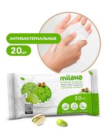 Салфетки влажные антибактериальные Milana Фисташковое мороженое 20 шт