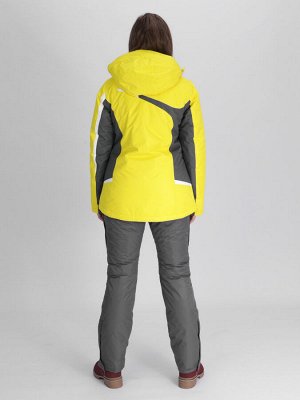 Горнолыжная куртка женская желтого цвета 552001J