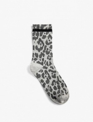 Женские носки с леопардовым принтом до щиколотки