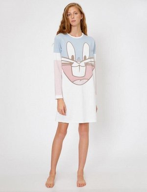 Лицензионная ночная рубашка с принтом Bugs Bunny