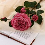 Цветы искусственные &quot;Роза изыск&quot; 10х64 см, пепельно-розовый