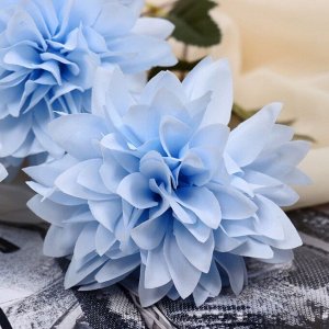 Цветы искусственные "Георгин садовый" 9х60 см, голубой
