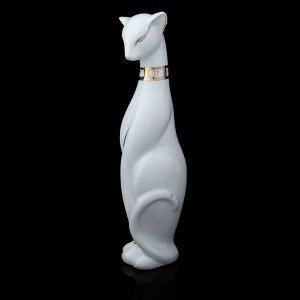 Сувенир керамика "Кошка египетская, белая" 28х8х6 см
