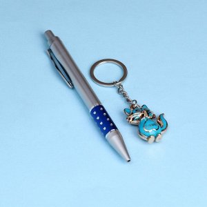 Набор подарочный 2в1 (ручка, брелок кошка) микс