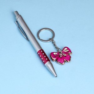 Набор подарочный 2в1 (ручка, брелок бантик) микс