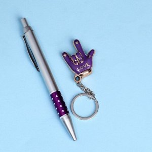 Набор подарочный 2в1 (ручка, брелок love) микс
