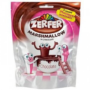 «Zerfer», маршмеллоу с клубнично-сливочным вкусом, в шоколаде, 80 г