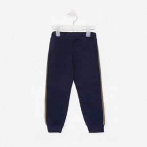 Костюм для мальчика (свитшот, брюки), цвет хаки/темно-синий, рост
