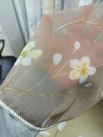 Тюль вуаль с рисунком ширина 4.0 метра