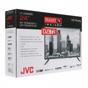 Телевизор JVC LT-24M590, 24" (61 см), 1366x768, HD, 16:9, SmartTV, WiFi, черный