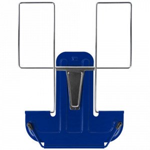 Подставка для книг и учебников BRAUBERG LINE, металлическая, синяя, европодвес