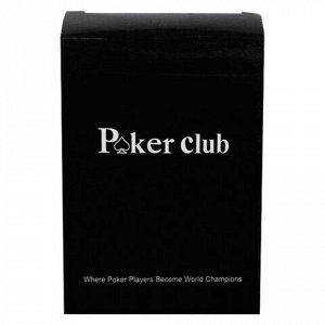 Карты игральные пластиковые "Poker club", ассорти, 54 шт, 8,7х6,3см, 25мкм, ИН-9121,ИН-9130,ИН-4382