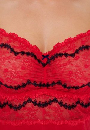 LUI et ELLE EF2132 rouge Майка женская на тонких бретелях