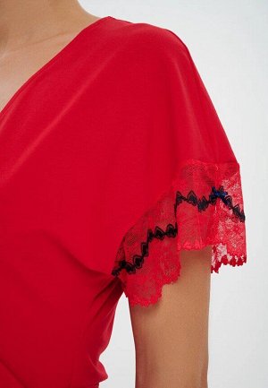 LUI et ELLE EF2705 rouge Халат женский из хлопкового полотна