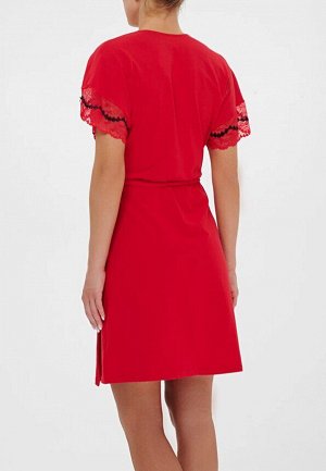 LUI et ELLE EF2705 rouge Халат женский из хлопкового полотна