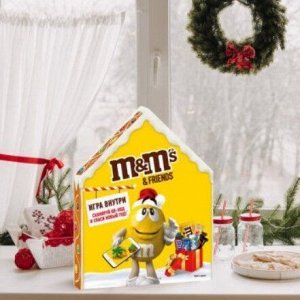 Новогодний подарок M&Ms & Friends 236 гр Подарок в форме Пряничного домикай