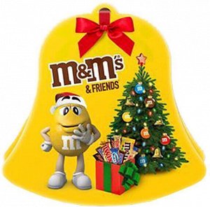 Новогодний подарок M&Ms & Friends 196 гр Подарок в форме колокольчика