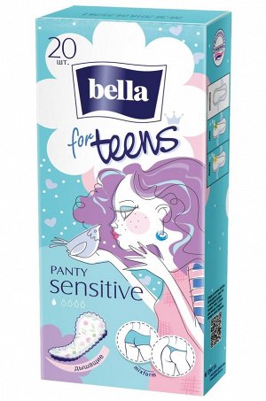 Bella, Женские ежедневные прокладки bella for teens sensitive 20 шт. Bella