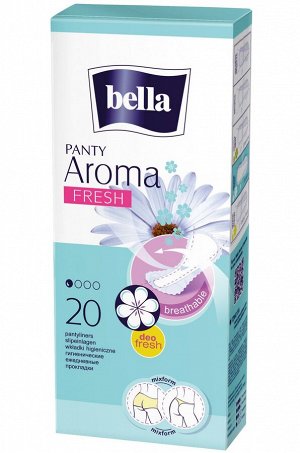Bella, Женские ультратонкие ежедневные прокладки bella panty Aroma fresh 20 шт. Bella