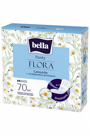 Bella, Женские ароматизированные ежедневные прокладки bella Panty FLORA Camomile 70 шт. Bella