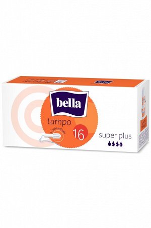 Bella, Тампоны без аппликатора bella tampo super plus 16 шт. Bella