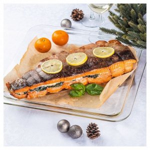 Рулет из форели с сыром,креветкой и шпинатом~2 кг