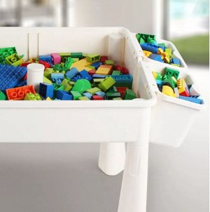 Детский игровой стол + 2 стула HPD Building Block Table Toy / 6 в 1