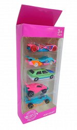 Набор гоночных машинок  &quot; Hot Wheel :Pink Series &quot; 5 шт