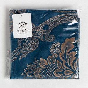 Декоративная наволочка Этель"Версаль"с кисточками 40*40±3 см,цв.синий,100% п/э