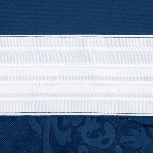 Штора портьерная "Этель" 230х270 см Валенсия Глубокий океан,100% п/э