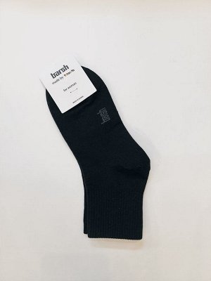 Носки женские спортивные, высокие, черные. Ю.Корея.