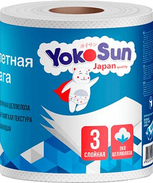 ТУАЛЕТНАЯ БУМАГА YOKOSUN трехслойная, 40 м. (спайка 10 рулонов) АКЦИЯ!!!!
