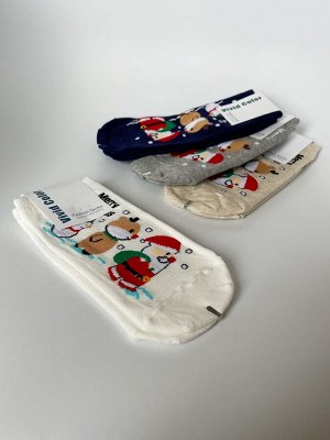 Носки женские, укороченные, СЕРЫЕ. VIVID COLOR. Ю. Корея