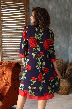 Платье / Romanovich Style 1-2418 сине-красный