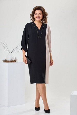 Платье / Romanovich Style 1-2436 чёрный/пудра