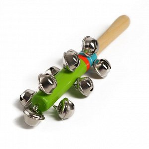 Игрушка с бубенцами «Весёлая мелодия», цвет зелёный