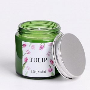 Свеча из соевого воска в банке "Spring Flowers. Tulip", 25 ч, 120 мл, тюльпан