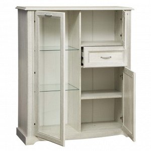 Шкаф комбинированный «Сохо» 32.09, цвет бетон пайн белый / бетон пайн патина