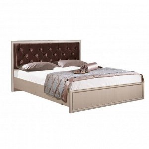 Кровать двойная с ПМ «Габриэлла», 160 ? 200 см, цвет вудлайн кремовый / сандал белый