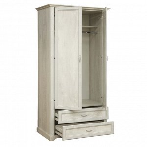 Шкаф для одежды 32.03 «Сохо», 1092 ? 624 ? 2120 мм, бетон пайн белый / бетон пайн патина