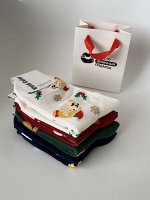 Новогодние женские высокие носки, КРАСНЫЕ. VIVID COLOR. Ю.Корея.