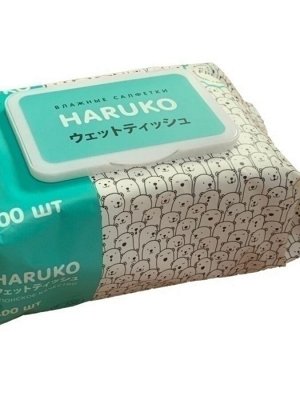 Салфетки влажные HARUKO 100 шт 1*24