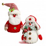 Дед Мороз / Снеговик - Новогодняя декорация, для наполнения подарками на шнурке