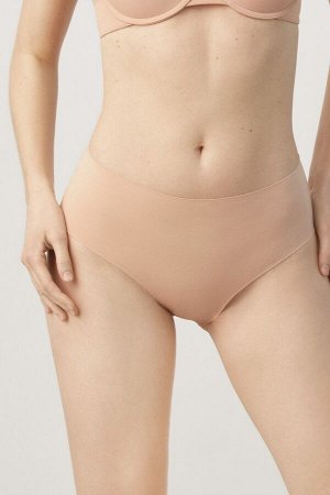 19662 Laser High waist Трусы высокие Телесный, Черный