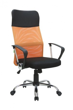 Кресло RCH 8074 Чёрная ткань/Оранжевая сетка